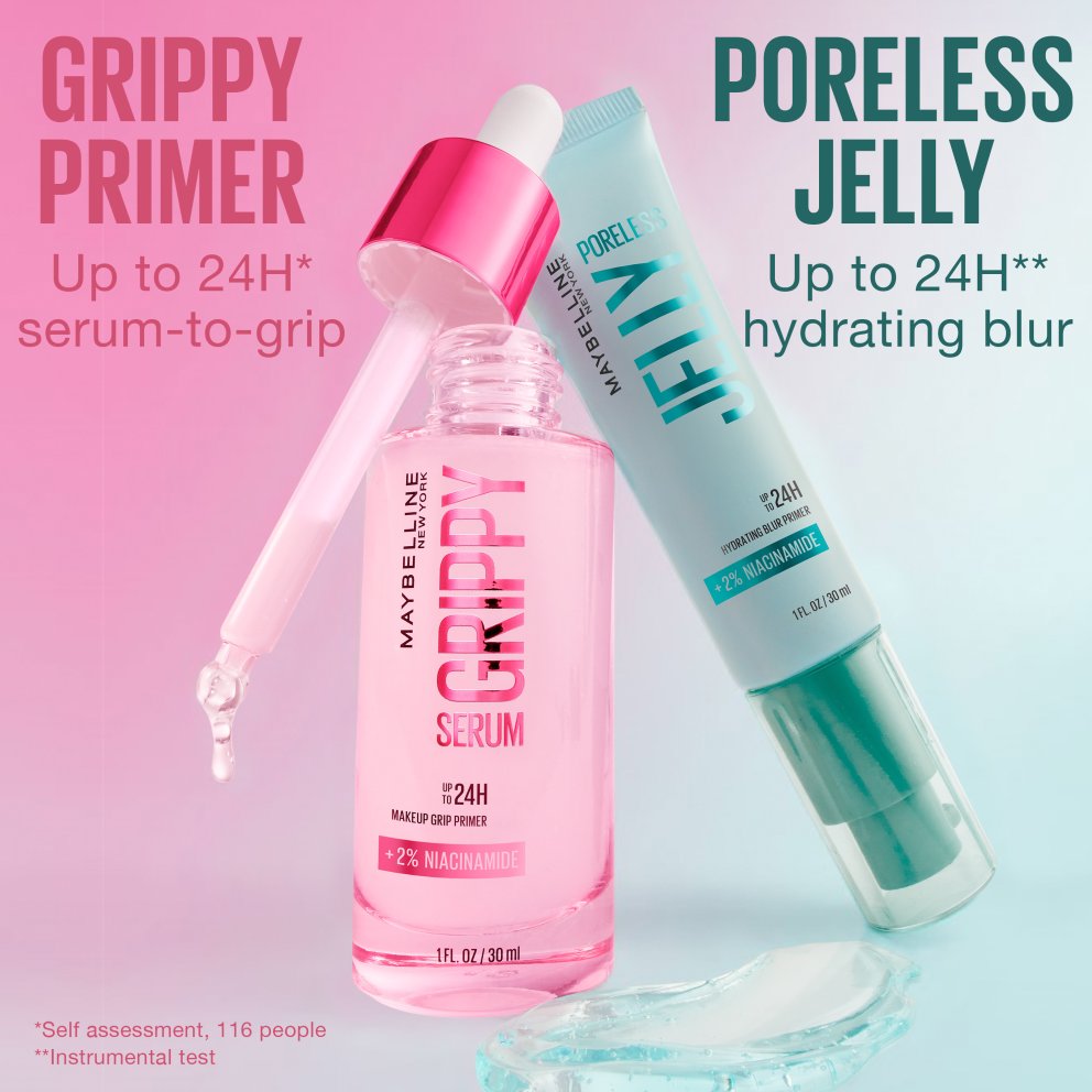 Poreless Jelly og Grippy Primer eru nýir og spennandi farðagrunnar úr smiðju Maybelline. Hagkaup, 2.821 kr.