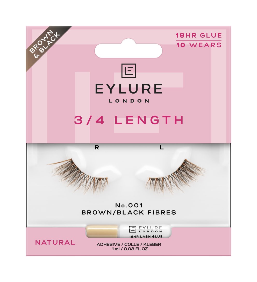 Eyelure var að koma á markað með brún/svört 3/4 augnhár sem eru létt og „wispy“ augnhár, tilvalin fyrir þau sem eru að leita að náttúrulegu augnháraútliti. Þægileg í notkun og óþarfi að snyrta eða stytta augnhárin. Hagkaup, 926 kr.
