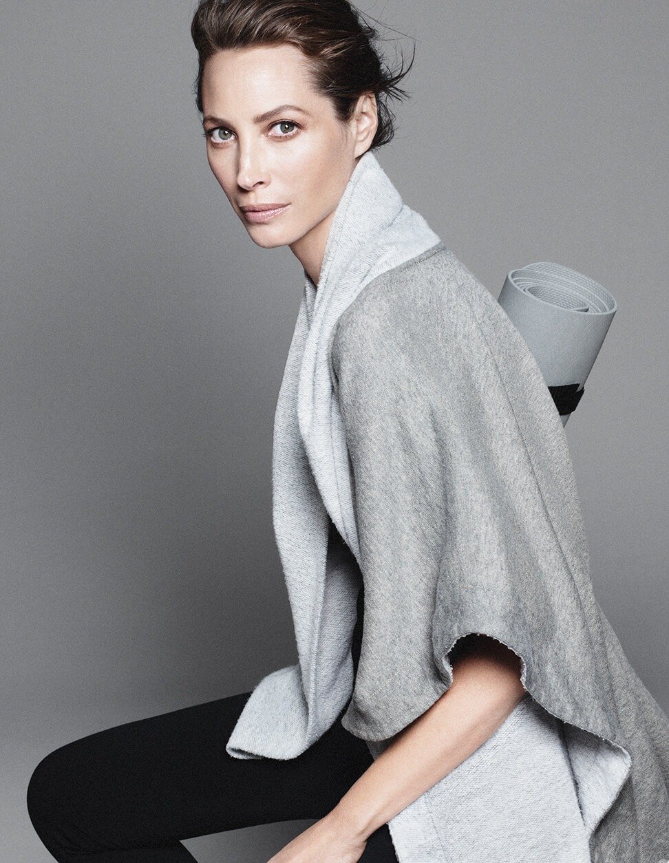 Christy Turlington fangaði náttúrulegan lífsstíl vörumerkisins.