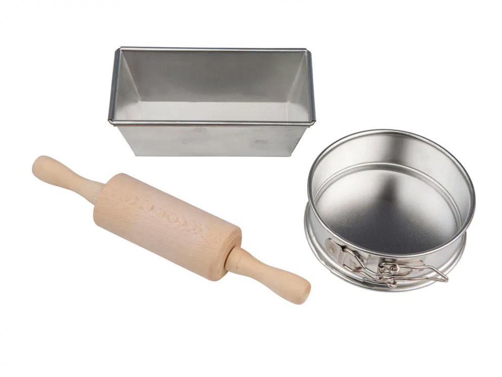 Barnabökunarsettið frá Patisse inniheldur kökukefli úr tré, brauðform og lítið springform. Með þessum skemmtilega bökunarsetti verður baksturinn auðvelari fyrir þau minnstu. Líf og list, 3.380 kr.