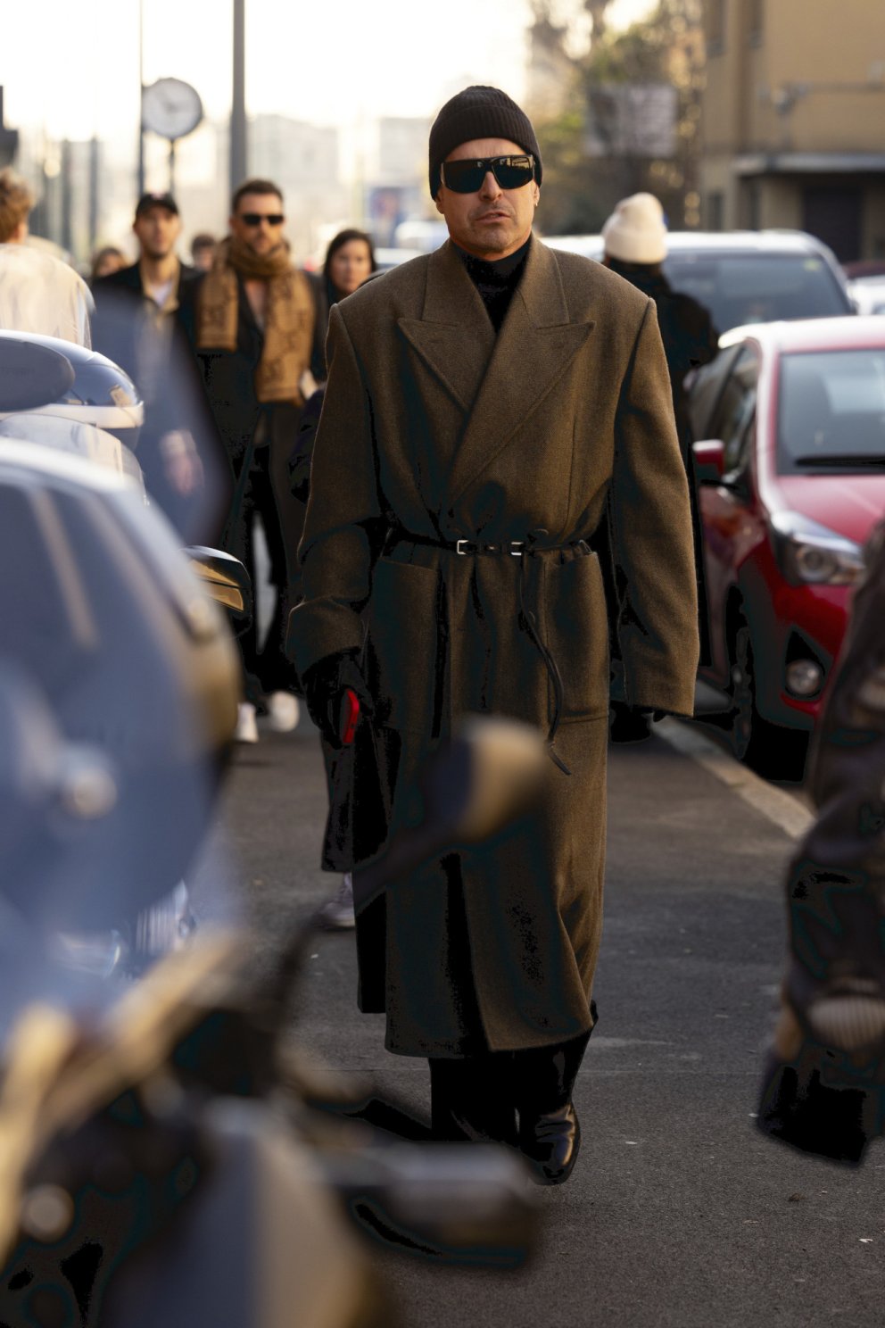 Belti yfir frakkann er kúl smáatriði sem gerir mikið.