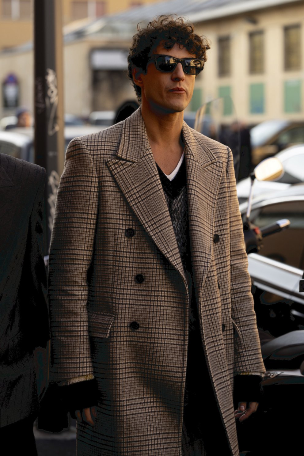 Smart köflóttur frakki.