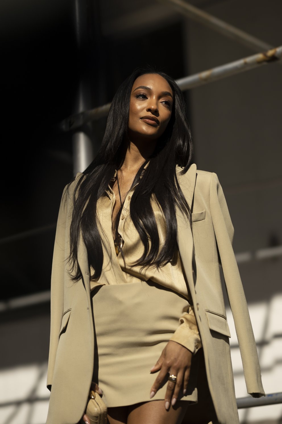 Fyrirsætan Jourdan Dunn, guðdómleg að vanda.