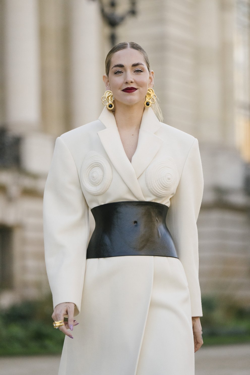 Ein valdamesta stílstjarna heims, Chiara Ferragni sló í gegn í Schiaparelli.