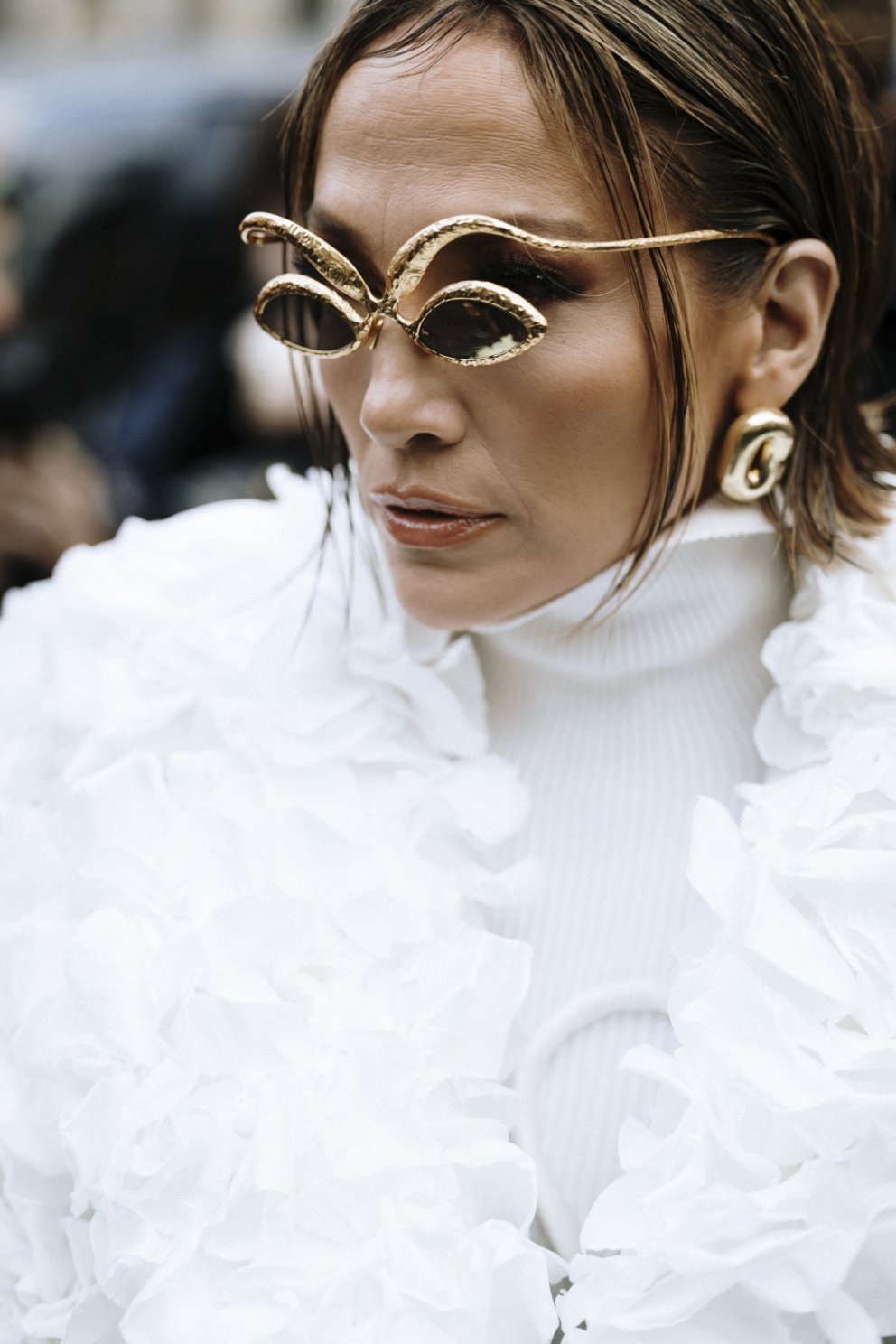 J-LO mætti á Schiaparelli-sýninguna.