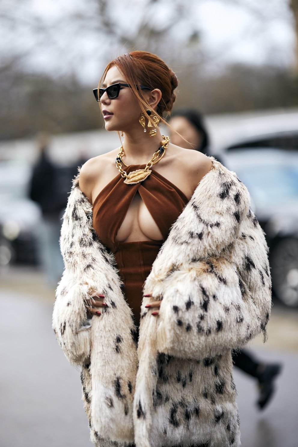 Meira dalmatíumynstur við Schiaparelli-dress.