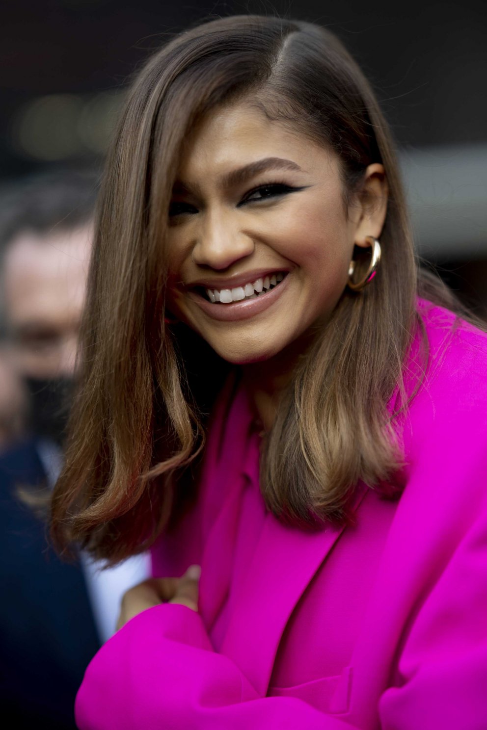 Leikkonan Zendaya gullfalleg í fjólubleiku.