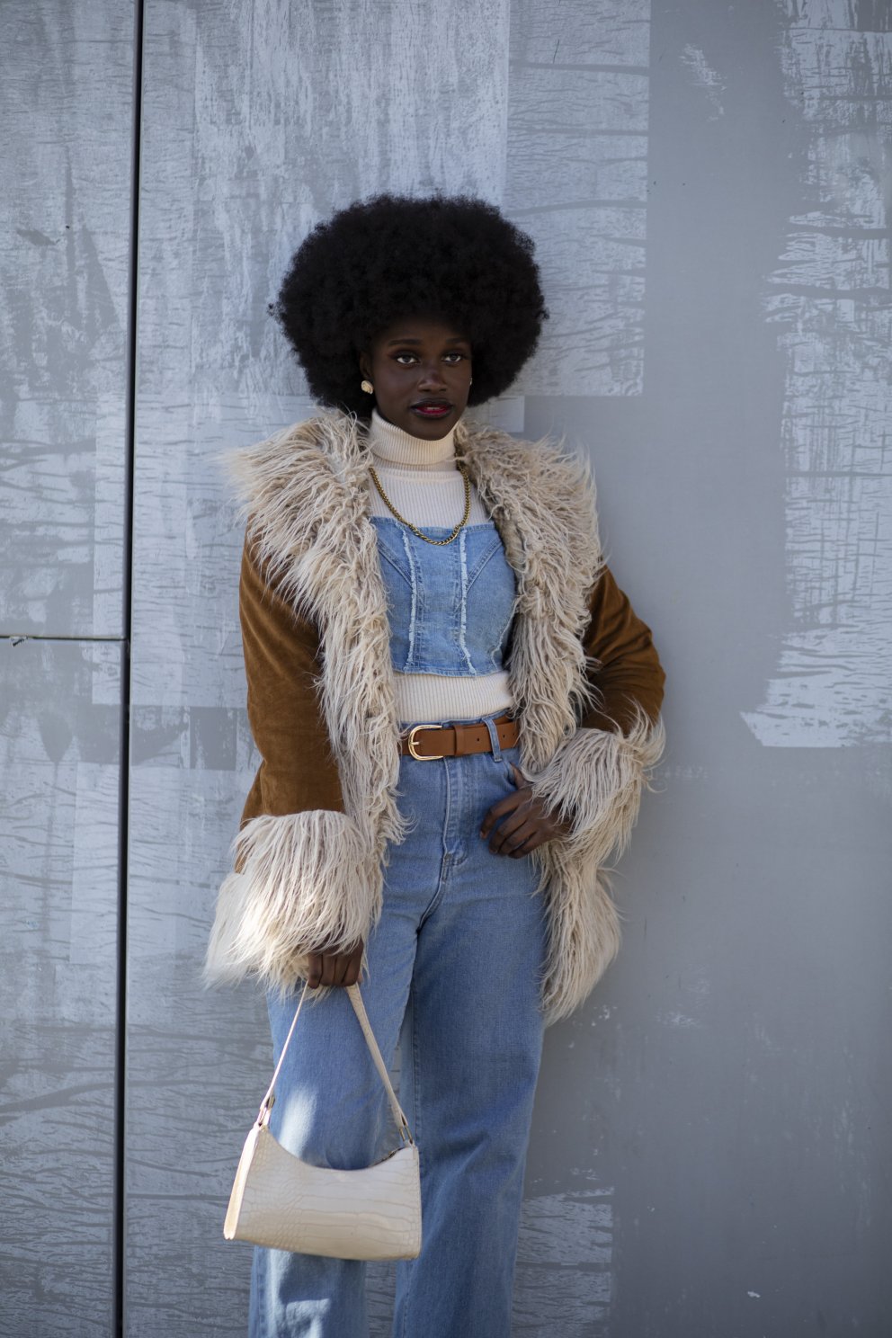 Afró í seventís-stíl er svo fallegt.