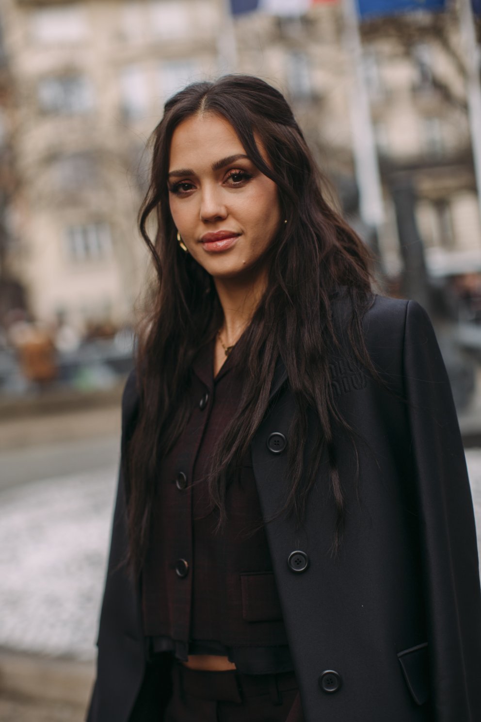 Jessica Alba sæt á tískuviku í París.