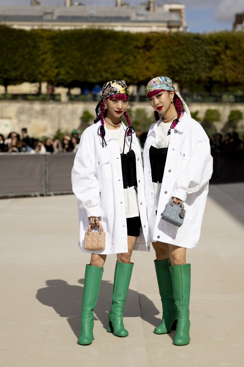 Sjáið hvað grænu stígvélin gera mikið fyrir heildarmyndina hér.