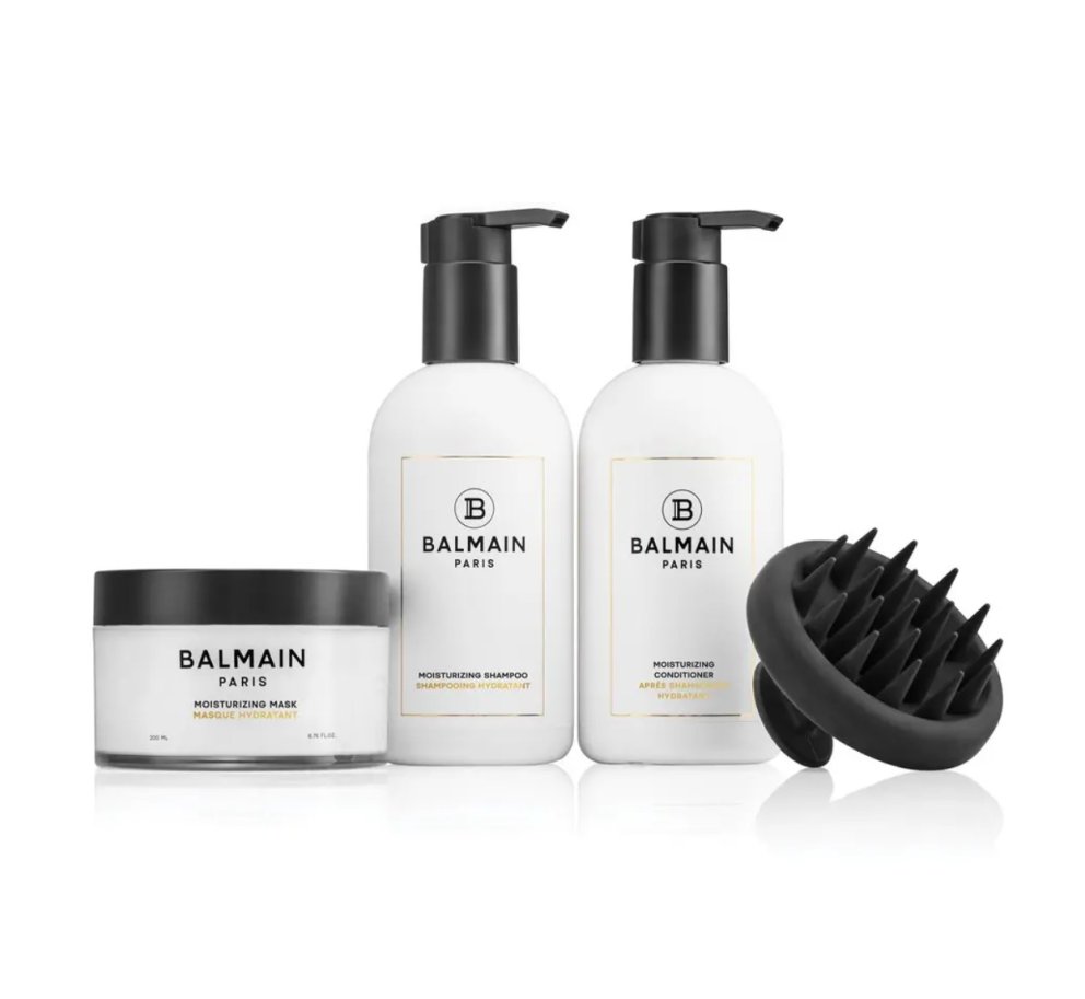 Hárvörurnar frá Balmain eru alger lúxus en Moisturizing Care gjafasettið inniheldur sjampó, hárnæringu, maska og bursta til að nudda hársvörðinn. Vörurnar hjálpa til við að veita hárinu aukna mýkt, góðan raka og næringu. Hagkaup, 20.390 kr.
