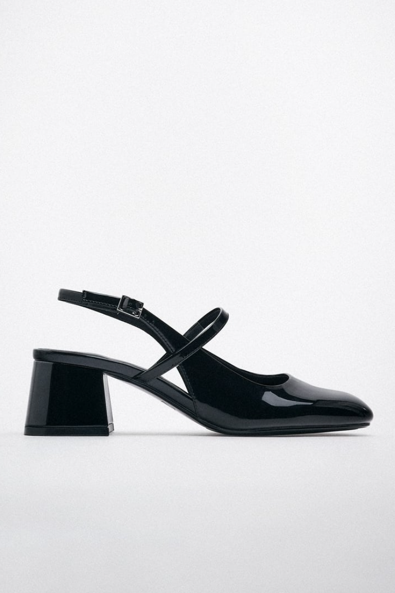 Svartir hælaskór, Zara, 6.495 kr.