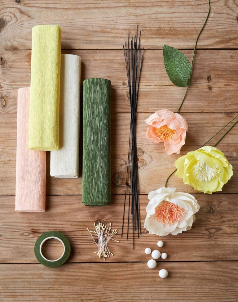 Kreppappír í ýmsum litum, 25 cm, Söstrene Grene, 422 kr.