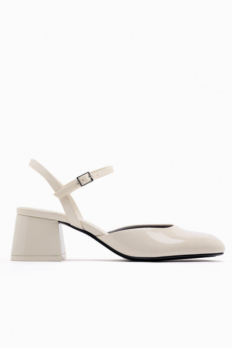 Hvítir hælaskór, Zara, 6.495 kr.