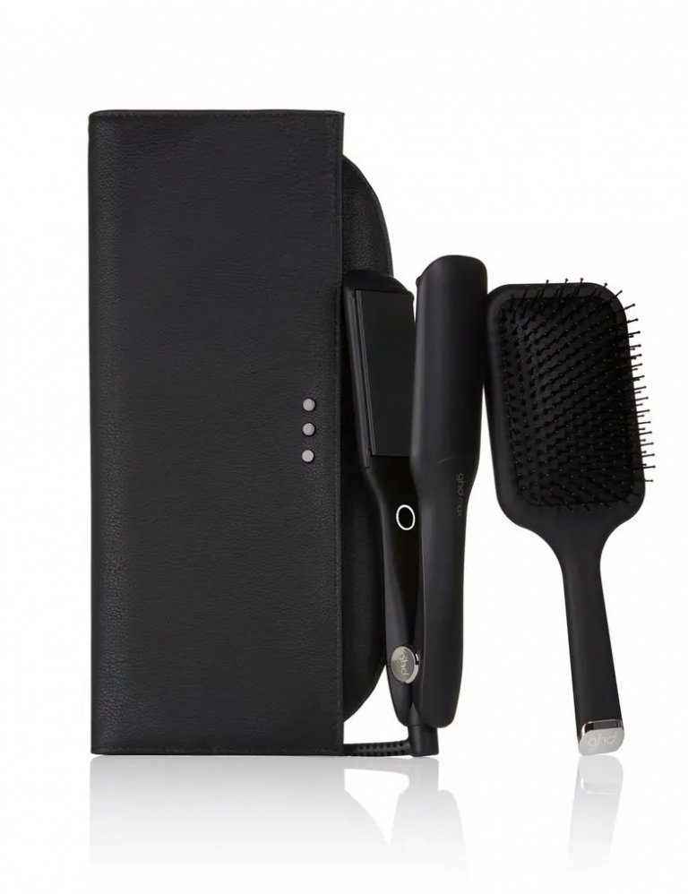 GHD Max sléttujárn og hárbursti í tösku, Hagkaup, 33.999 kr.  Hentar vel þykku og síðu hári. 