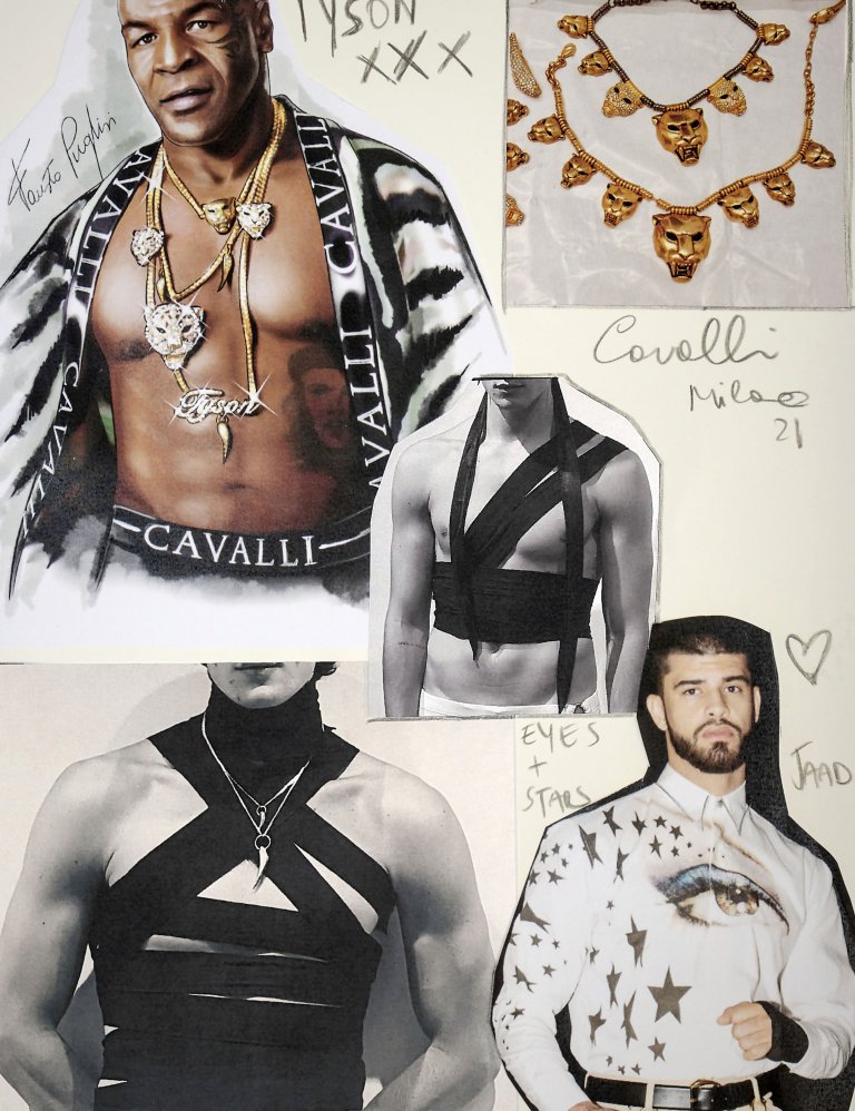 Mike Tyson var innblástur Roberto Cavalli fyrir vorið.