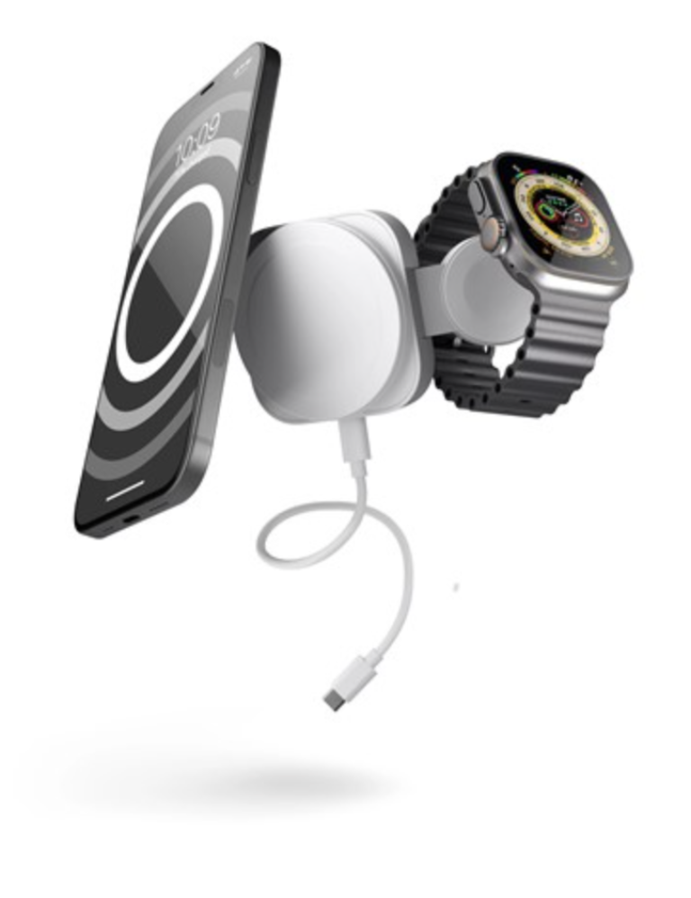 Þessi 2-í 1 MagSafe + Watch hleðsluhnappur
er einn sá allra nettasti og getur hlaðið bæði iPhone og Apple Watch í einu. Epli - 15.990 kr. 