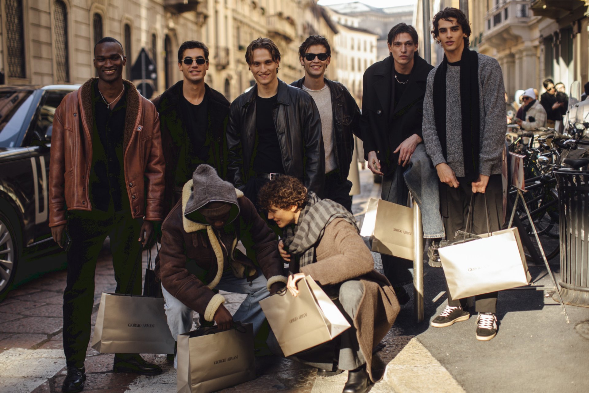 Fyrirsæturnar á götum Mílanóborgar.