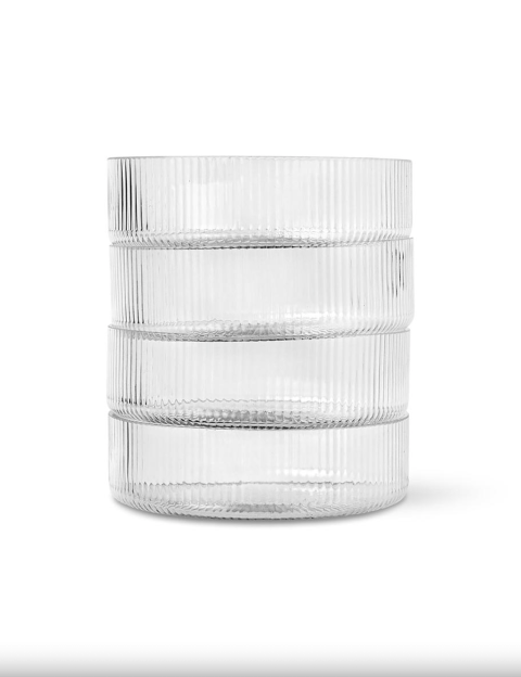 Skálarnar Ripple frá Ferm Living koma 4 saman í pakka. Epal - 9.200 kr.