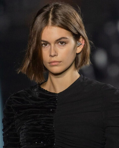 kaia gerber hár trend hártíska hér er